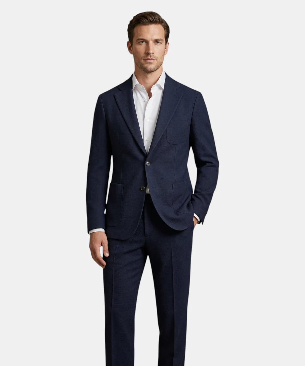 Veste Homme Bleue en Laine Super 120's - Blazer Sartorial