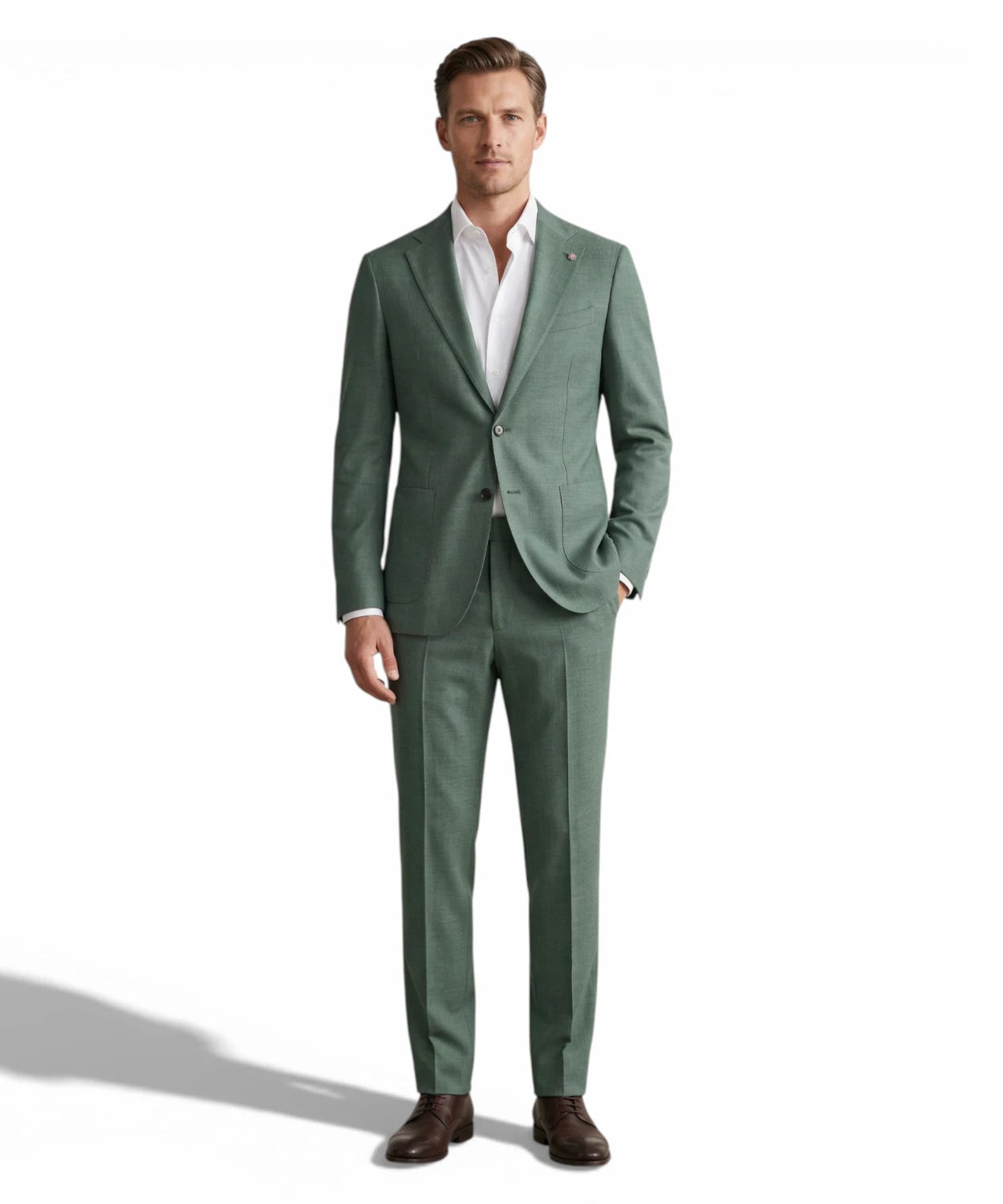 Abito Verde Modello Arno Slim Fit per Uomo