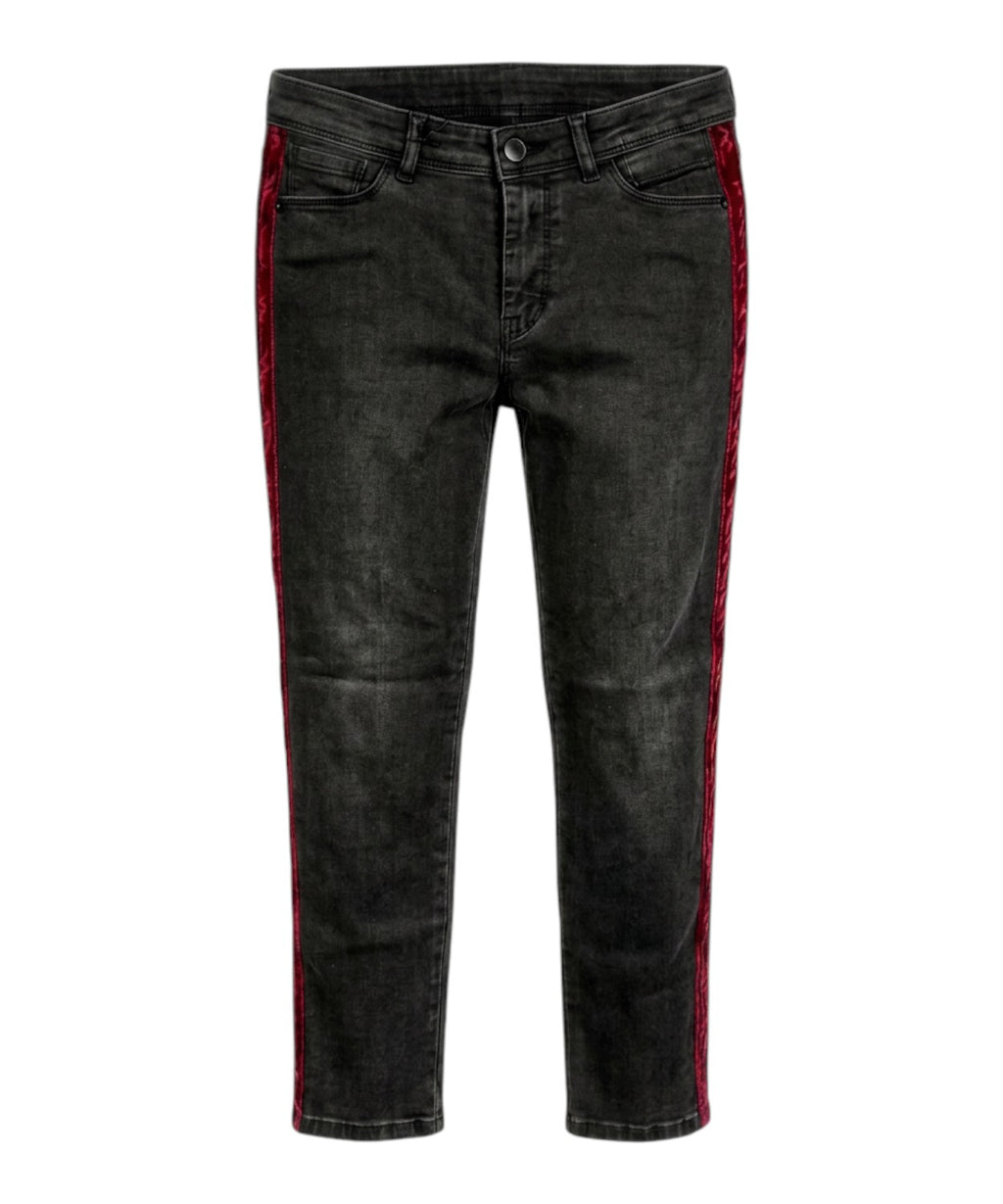 Jean femme Rehash en denim stretch avec bande latérale