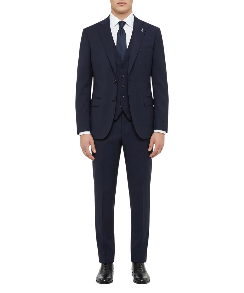 Abito Uomo Blu Tre Pezzi con Panciotto Elegante