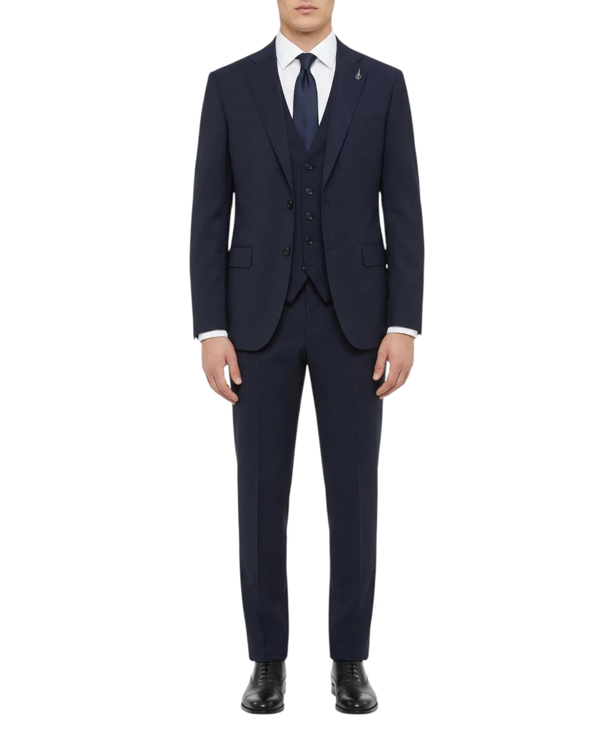 Abito Uomo Blu Tre Pezzi con Panciotto Elegante