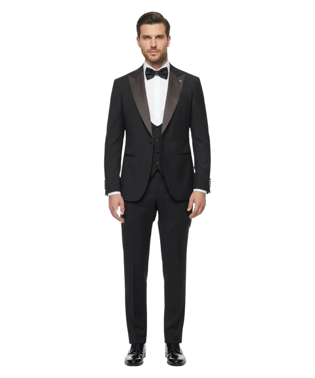 Costume smoking trois pièces homme pour élégance et confort