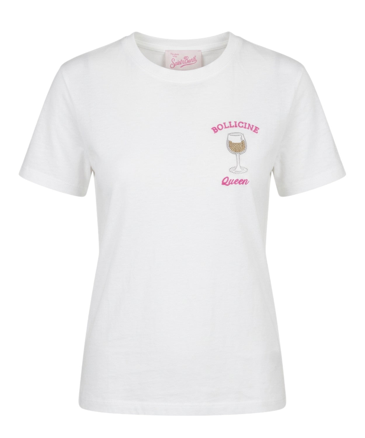 T-shirt Emilie MC2 Saint Barth avec broderie strass