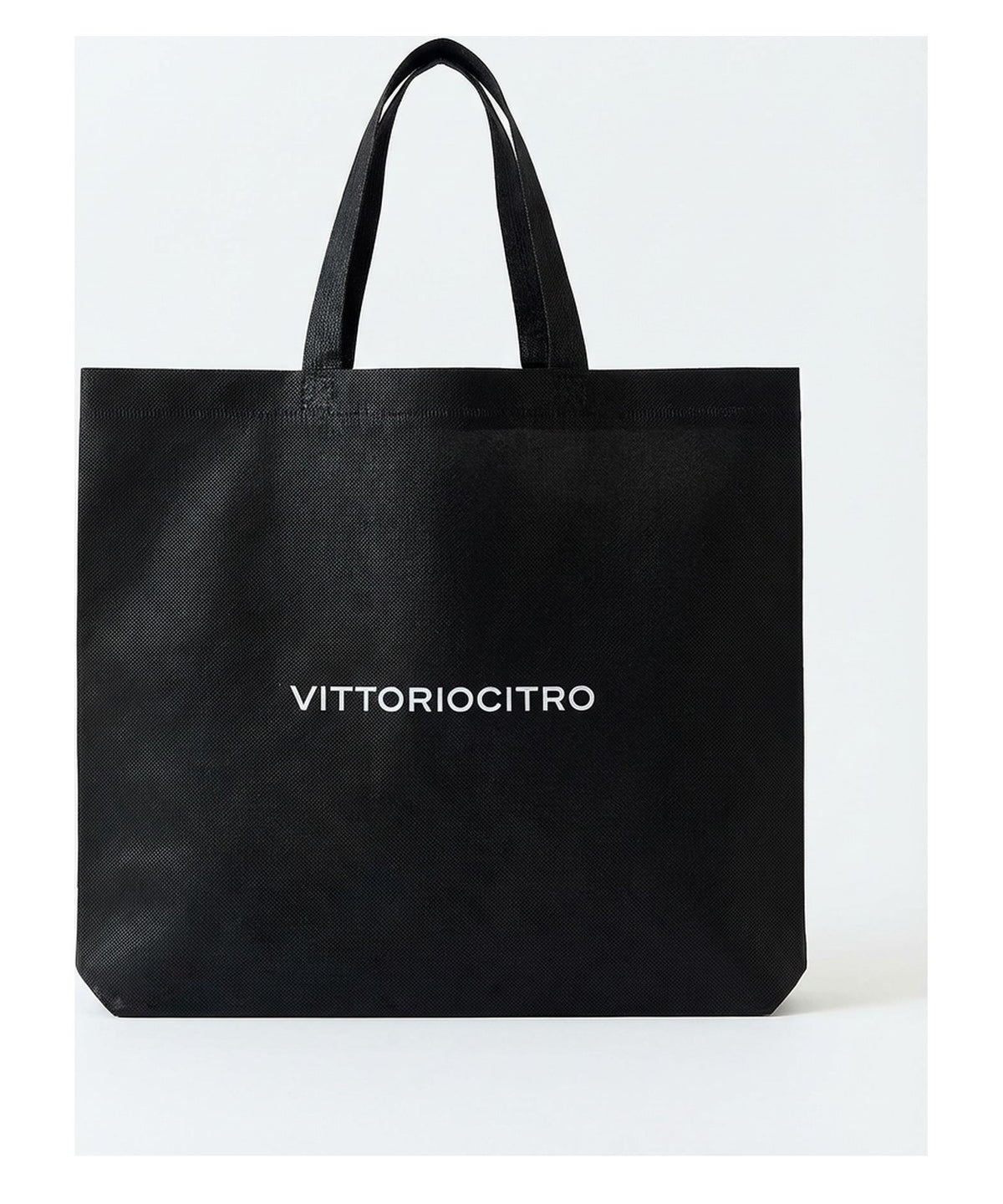 Vittoriocitro Borsa Shopper TNT Nera Manici Corti Resistente