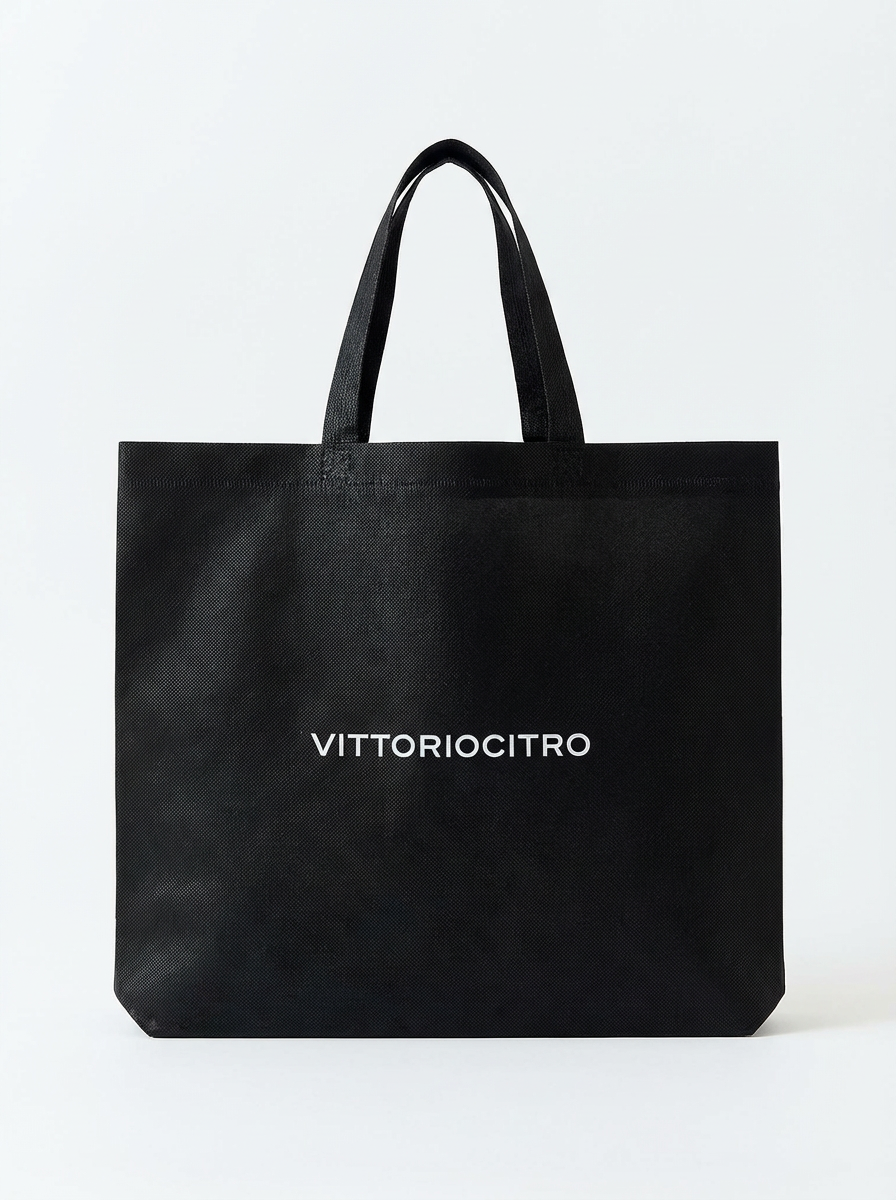 Sac Shopper TNT Noir Poignées Courtes Résistant