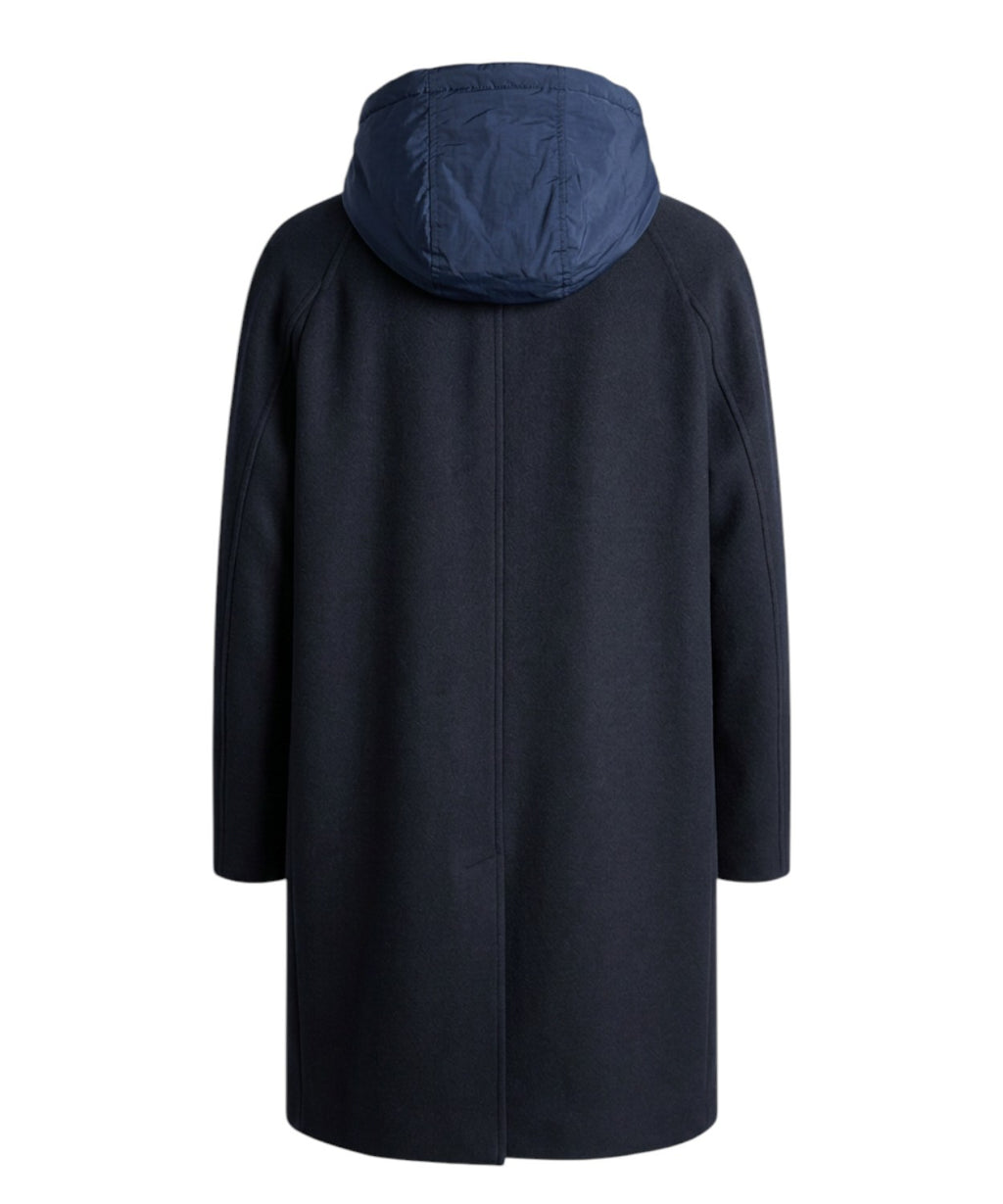 Manteau Homme Manuel Ritz en laine avec capuche