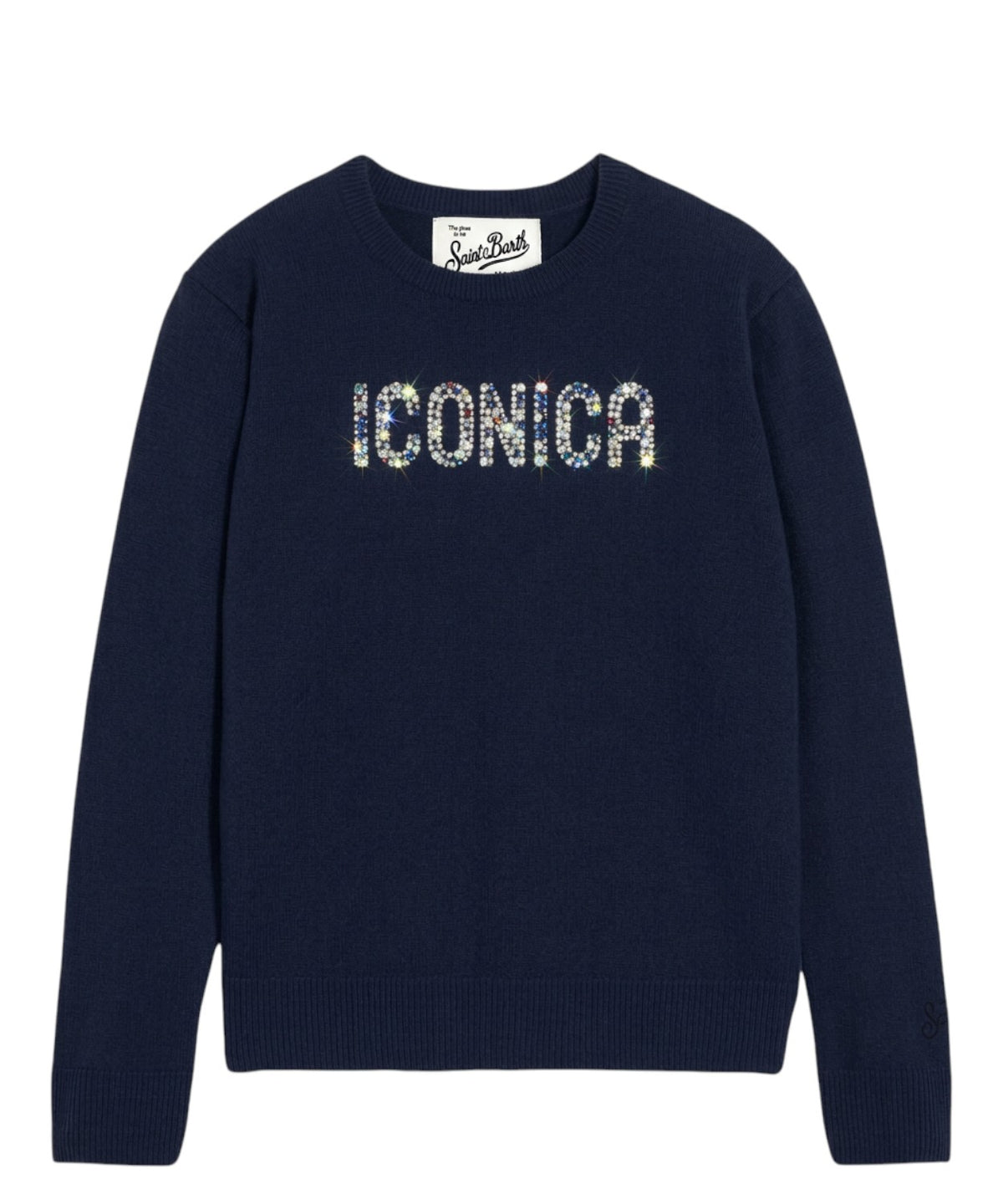 Maglione Alpaca New Queen con Scritta ICONICA Strass