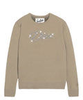 Pull effet alpaga New Queen avec inscription DIVA en strass