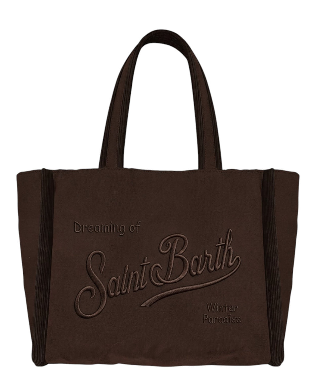 Sac Vanity en coton ciré et velours