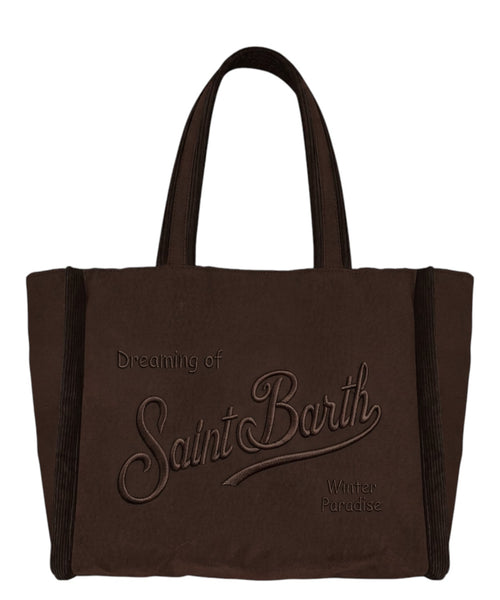 Sac Vanity en coton ciré et velours