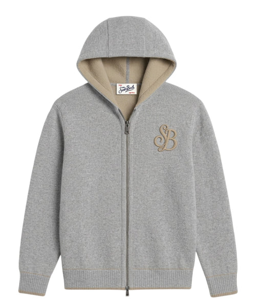 Sweatshirt MC2 Saint Barth Legacy zippé à capuche en maille