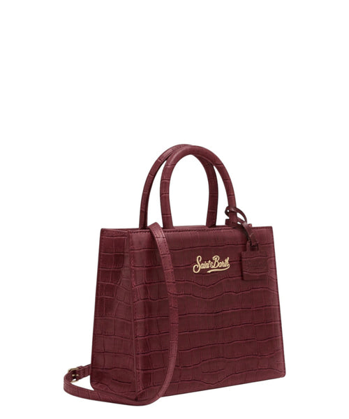Shop Bag Mini in Pelle Stampa Cocco con Tracolla