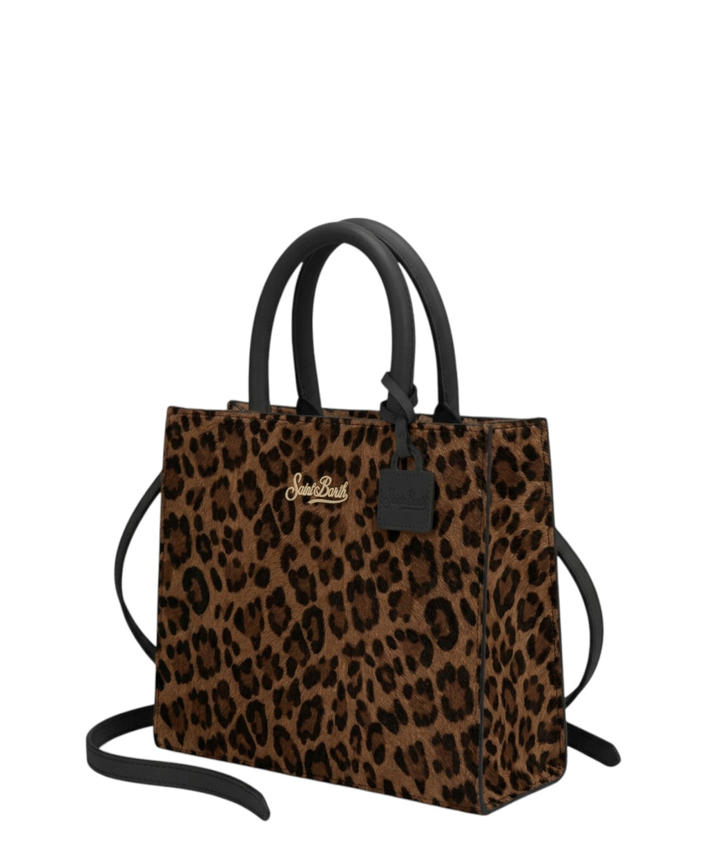 Borsa Shop Bag Midi in Cavallino Leopardato