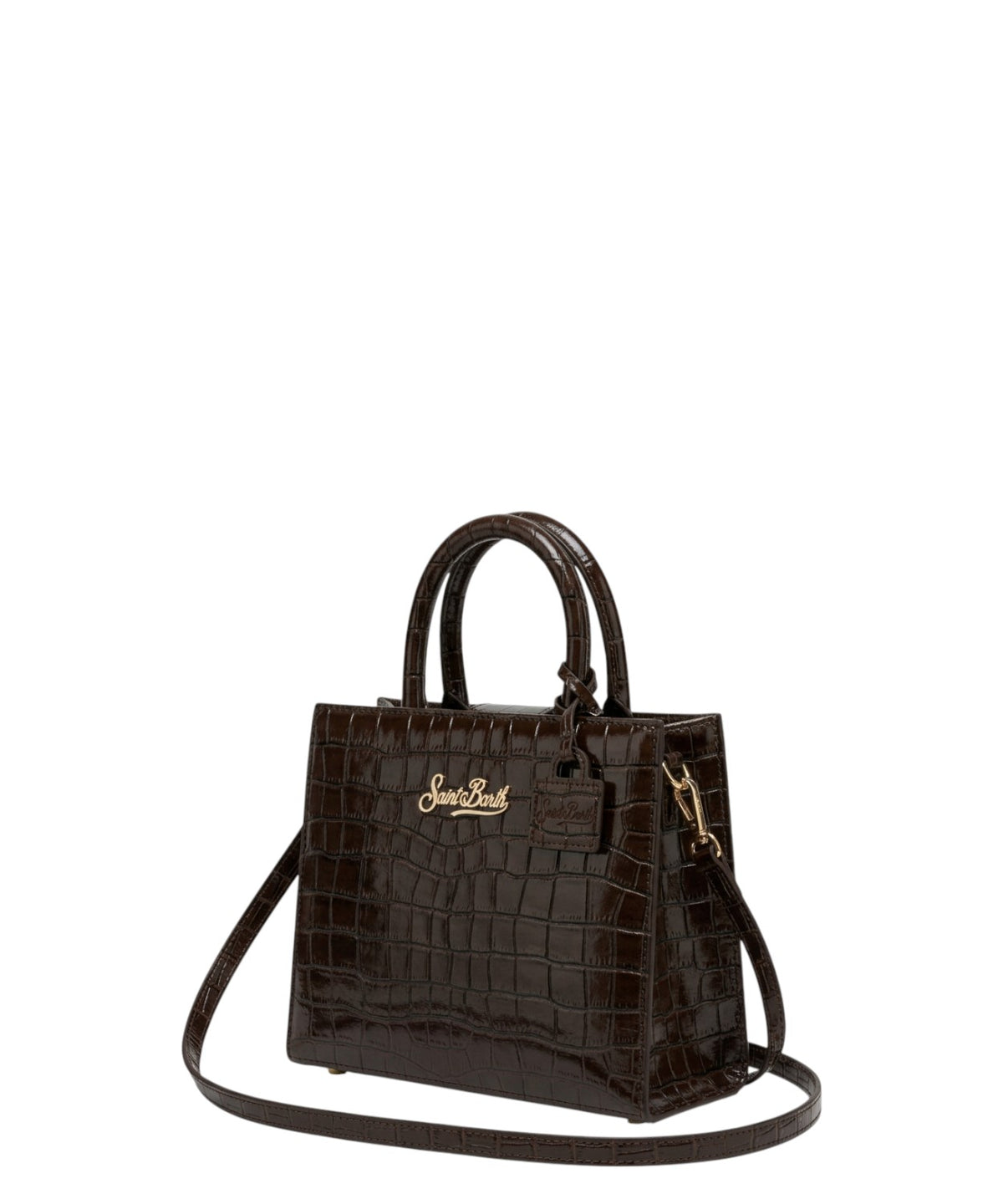 Shop Bag Mini in Pelle Stampa Cocco con Tracolla