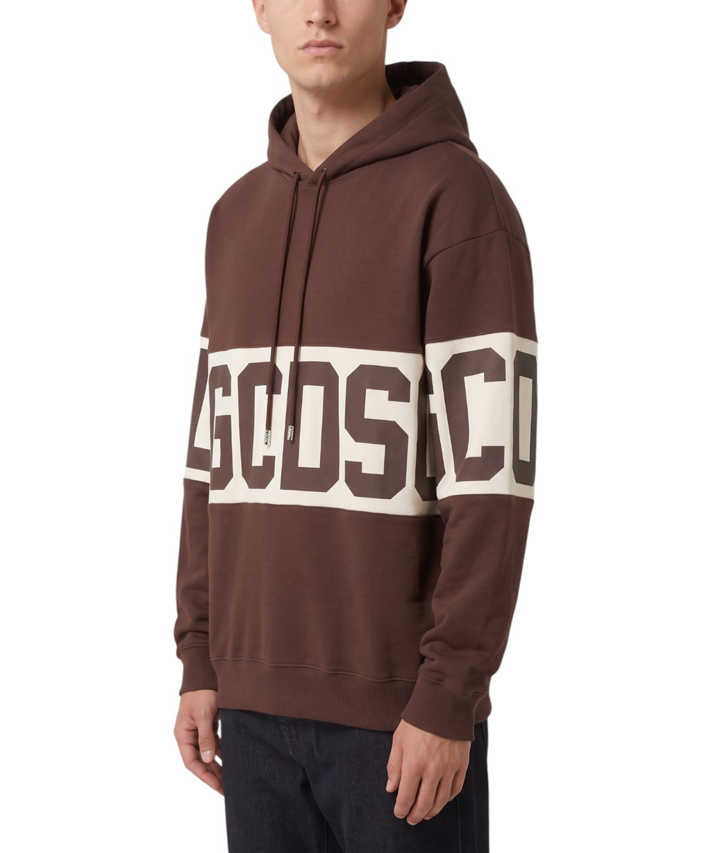 Sweat à capuche GCDS avec logo Band contrastant