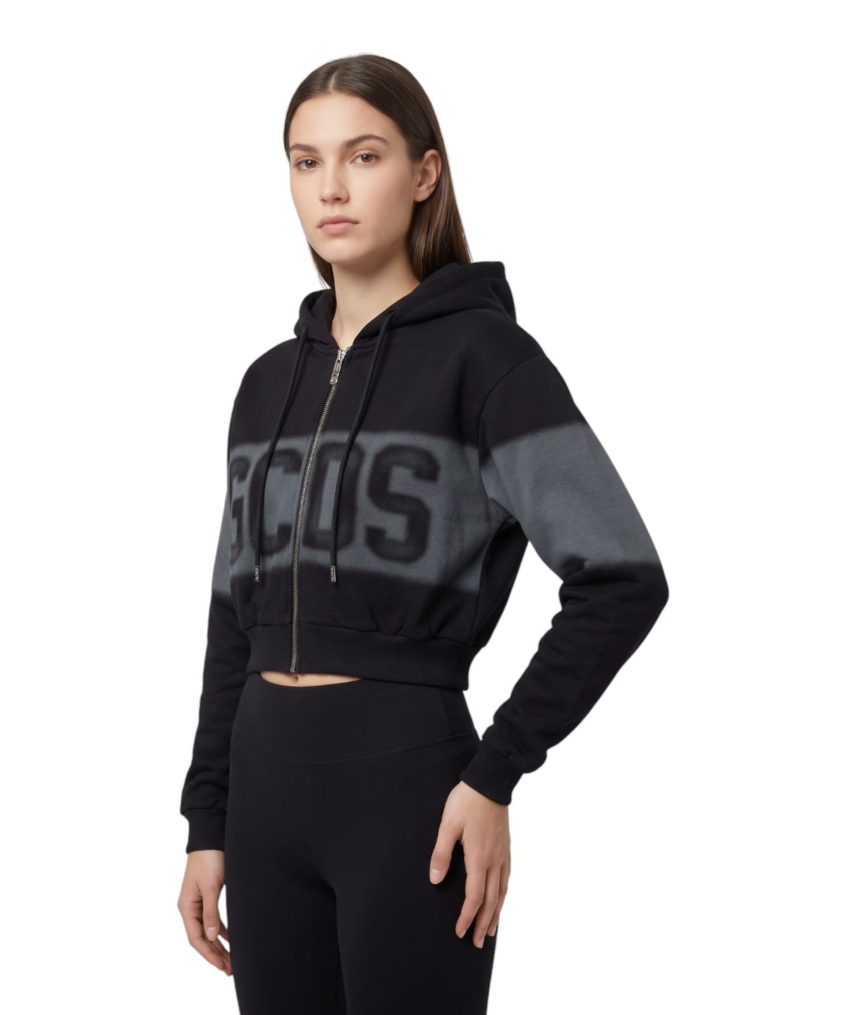 Sweat à capuche GCDS Zip Spray Logo