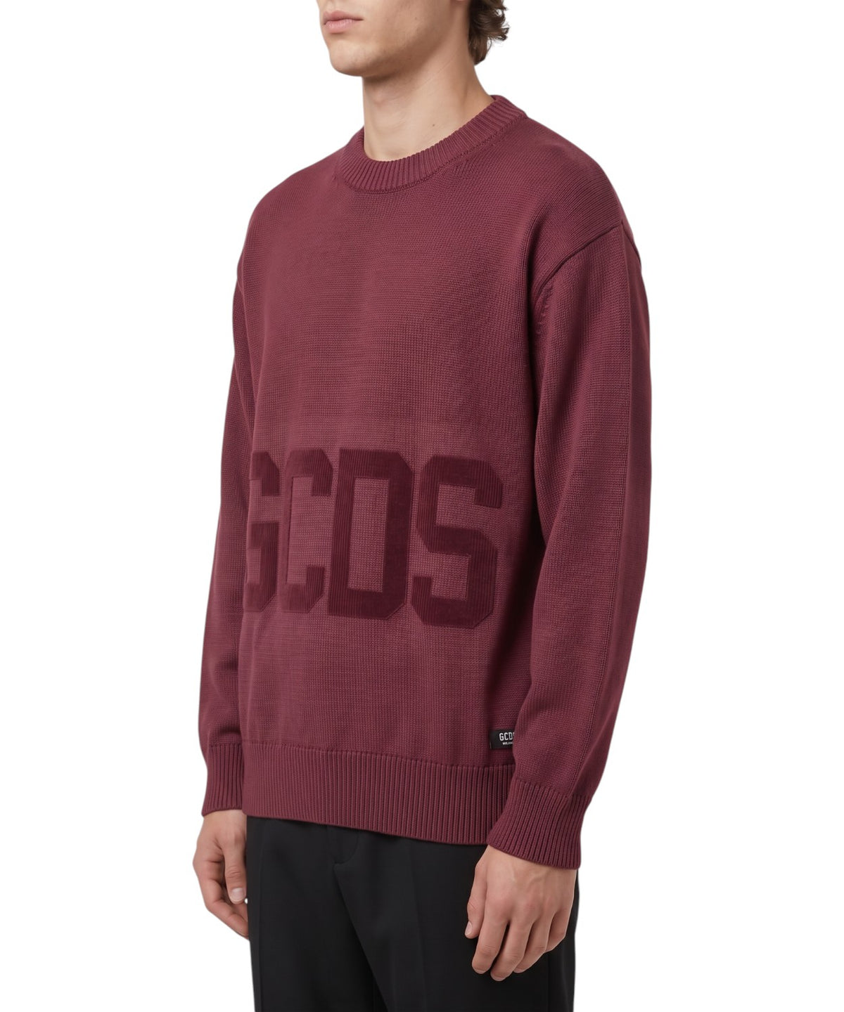 Pull GCDS à col rond avec maxi logo