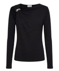 Maglia Marella TABACCO con Cut-Out e Dettaglio Gioiello