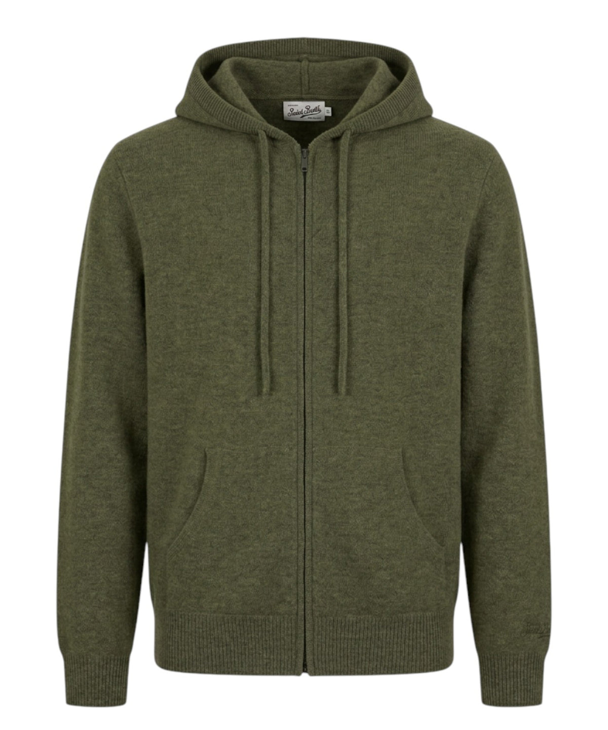 Sweat Notting en pure laine lambswool avec capuche et zip