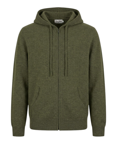 Sweat Notting en pure laine lambswool avec capuche et zip