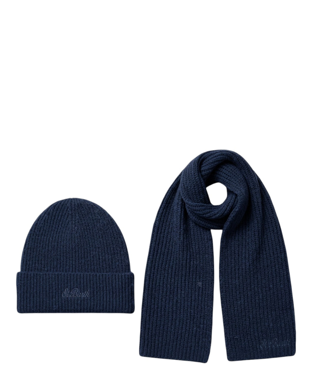 Ensemble bonnet et écharpe MC2 Saint Barth en cachemire