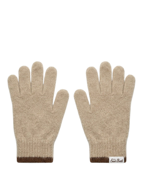 Gants MC2 Saint Barth en laine mohair avec logo