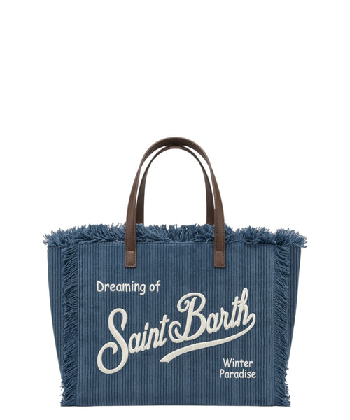 Sac Colette en velours côtelé avec logo et bandoulière