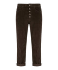 Dondup Koos Pantalon en velours côtelé avec patte de boutonnage