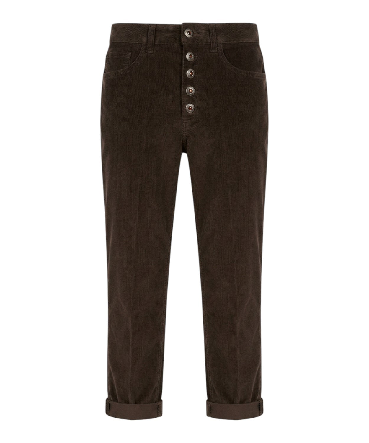 Dondup Koos Pantalon en velours côtelé avec patte de boutonnage