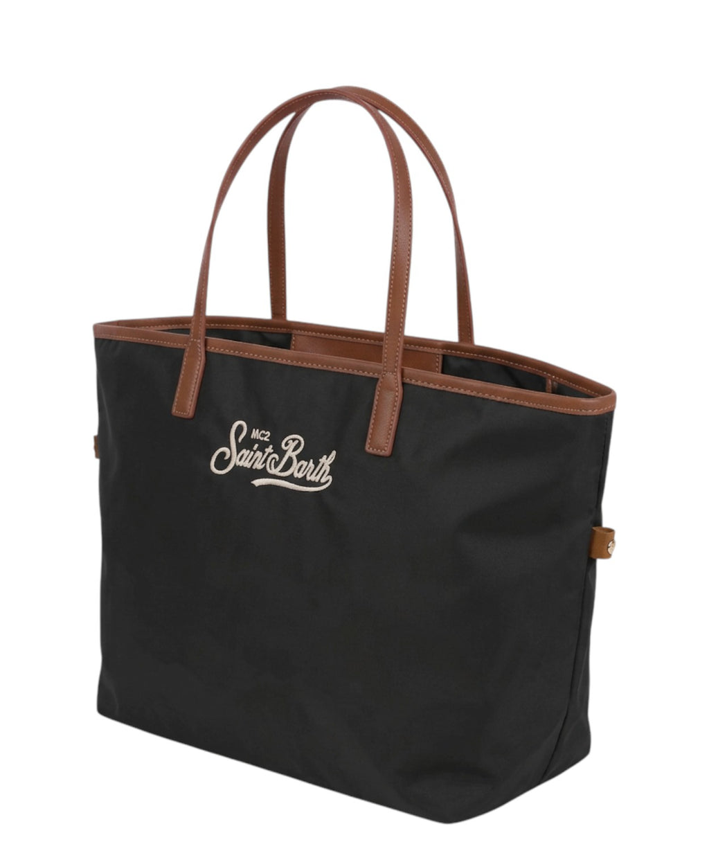 Sac City Medium Nylon Noir MC2 Saint Barth