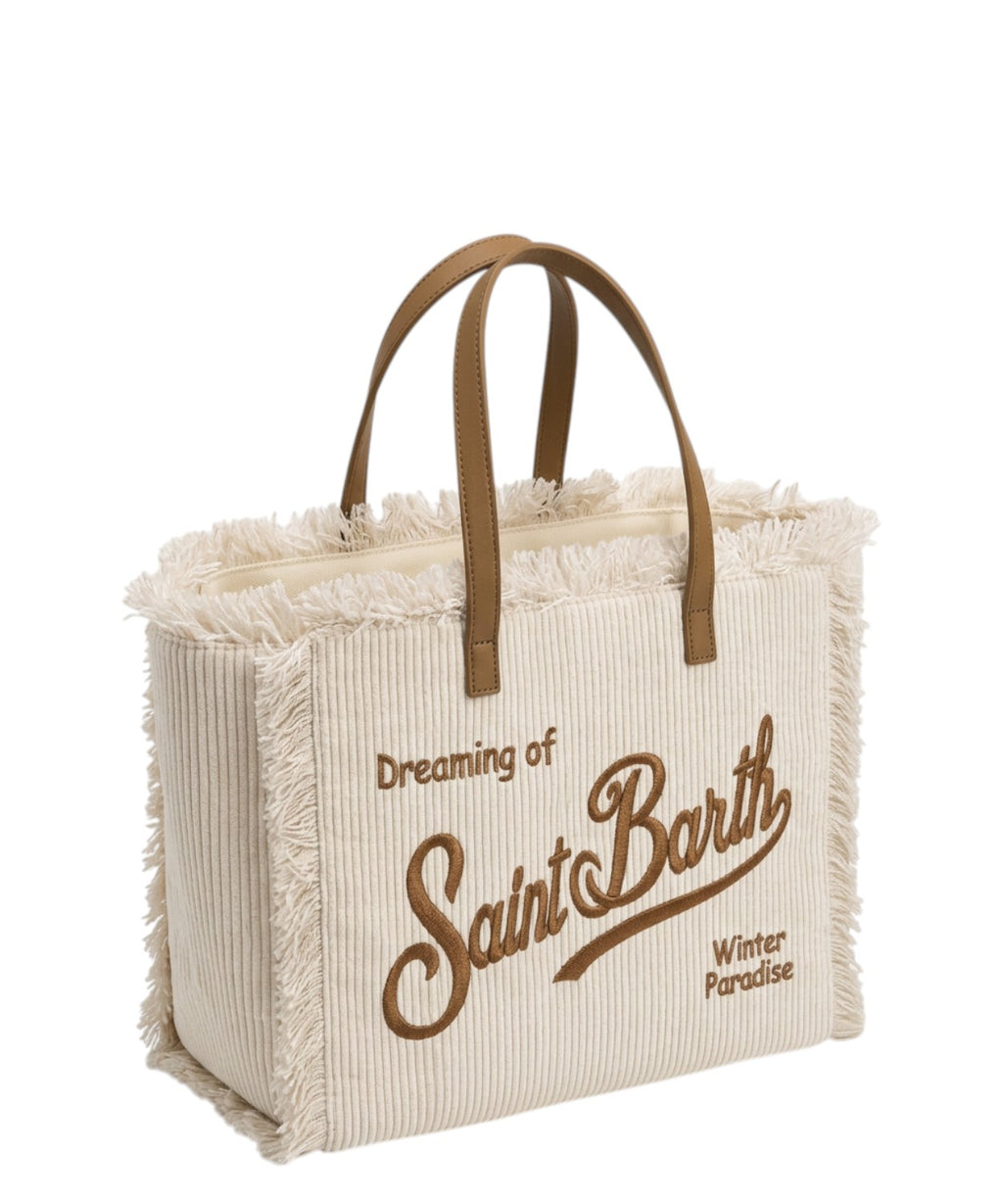 Sac Colette en velours côtelé avec logo et bandoulière