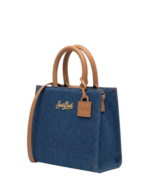 Shop Bag Mini in Denim con Tracolla