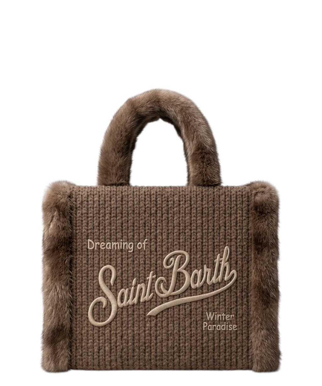 Borsa Colette in lana e Shearling