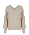 Maglione Marella Doppia in Lana con Scollo a V e Lurex