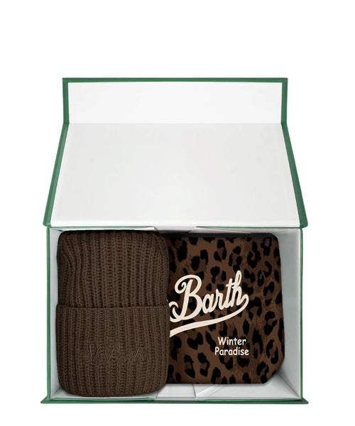 Coffret de Noël Aline en tweed avec chapeau