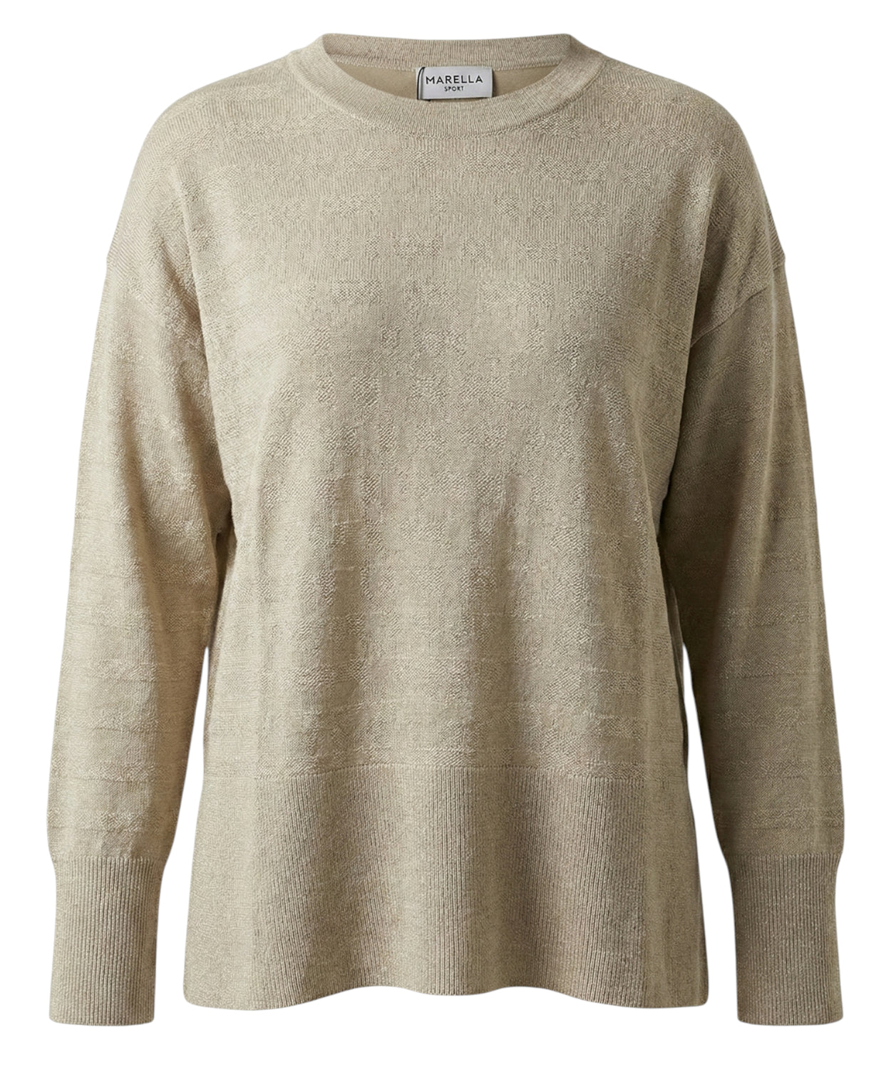 Maglia bouclé boxy con righe Marella