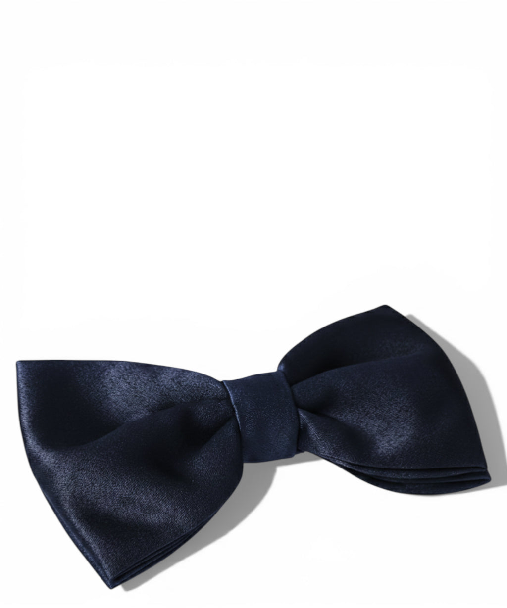 Papillon en satin bleu classique réglable pour occasions élégantes