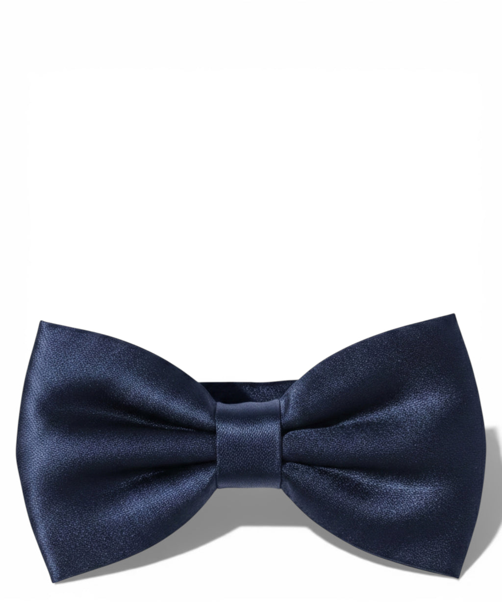 Papillon en satin bleu classique réglable pour occasions élégantes