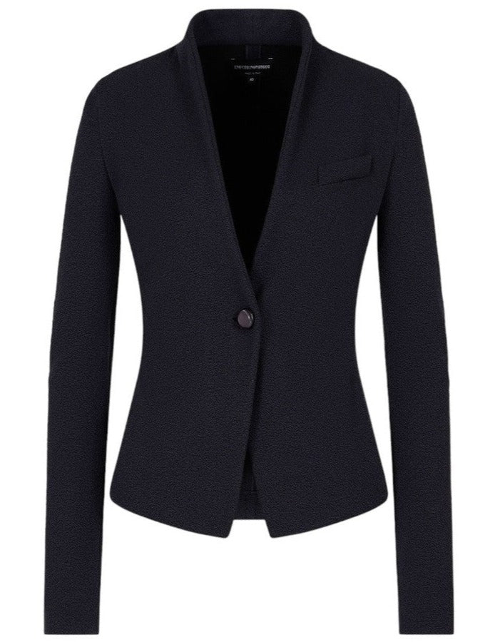 Giacca monopetto in tessuto jacquard-Emporio Armani-Giacche-Vittorio Citro Boutique