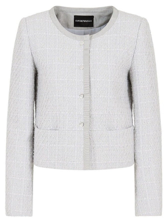 Giacca monopetto in tweed lurex-Emporio Armani-Giacche-Vittorio Citro Boutique