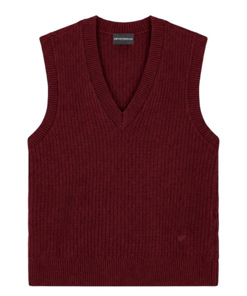 Gilets Homme à col en V en laine vierge et cachemire