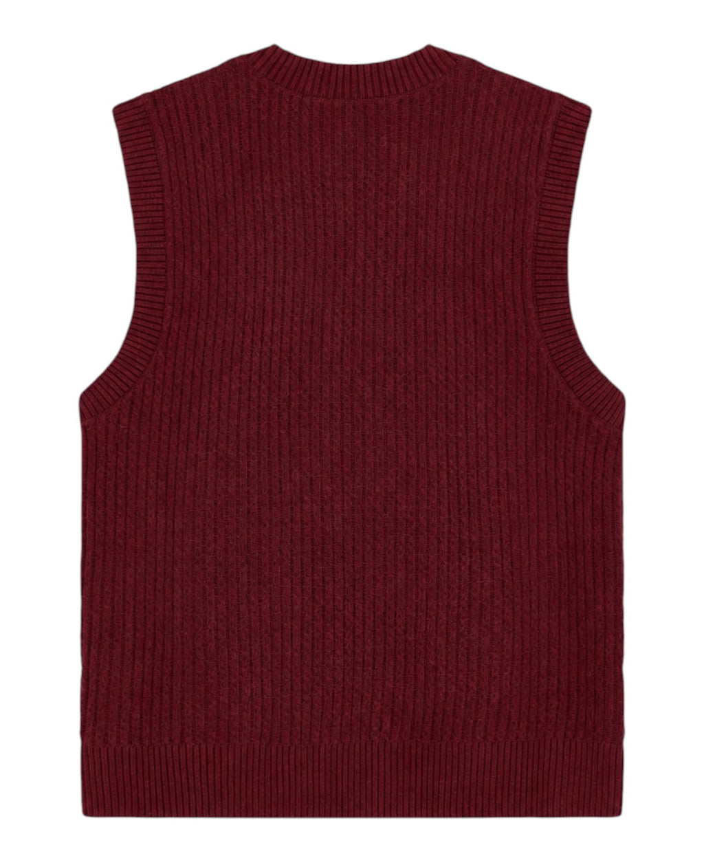 Gilets Homme à col en V en laine vierge et cachemire