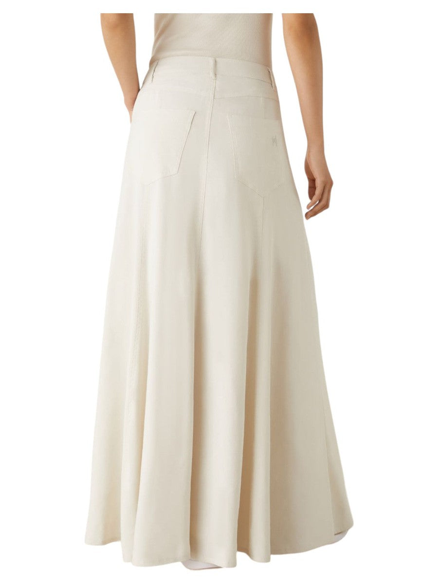 Gonna Lunga Selina in Misto Lino Stretch-Marella-Gonne-Vittorio Citro Boutique