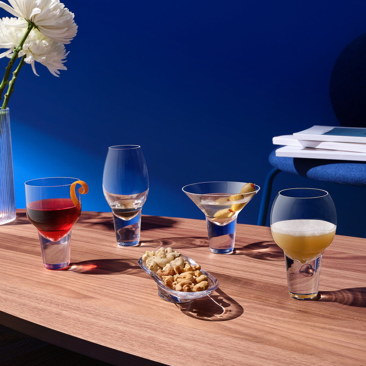 Gravity set of 2 Cocktail Glasses Small-NUDE EU-Coupe glass-Vittorio Citro Boutique