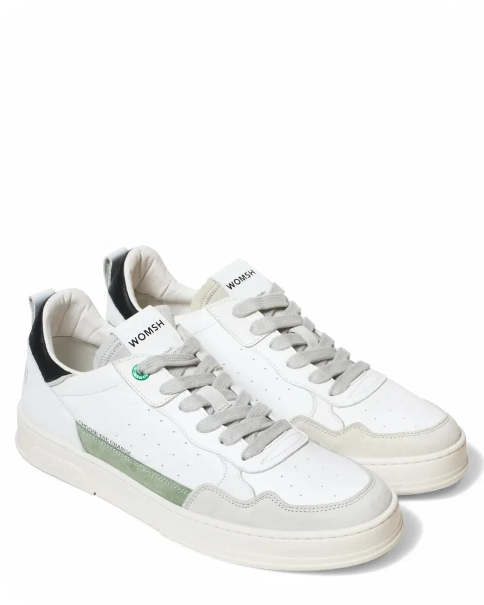 Sneakers Hyper White Tea Black in Pelle-WOMSH-Sneakers-Vittorio Citro Boutique