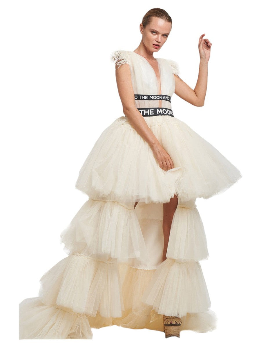 Abito in tulle alto-basso "To the Moon and Back"-Abiti-House Of Muamua-Vittorio Citro Boutique