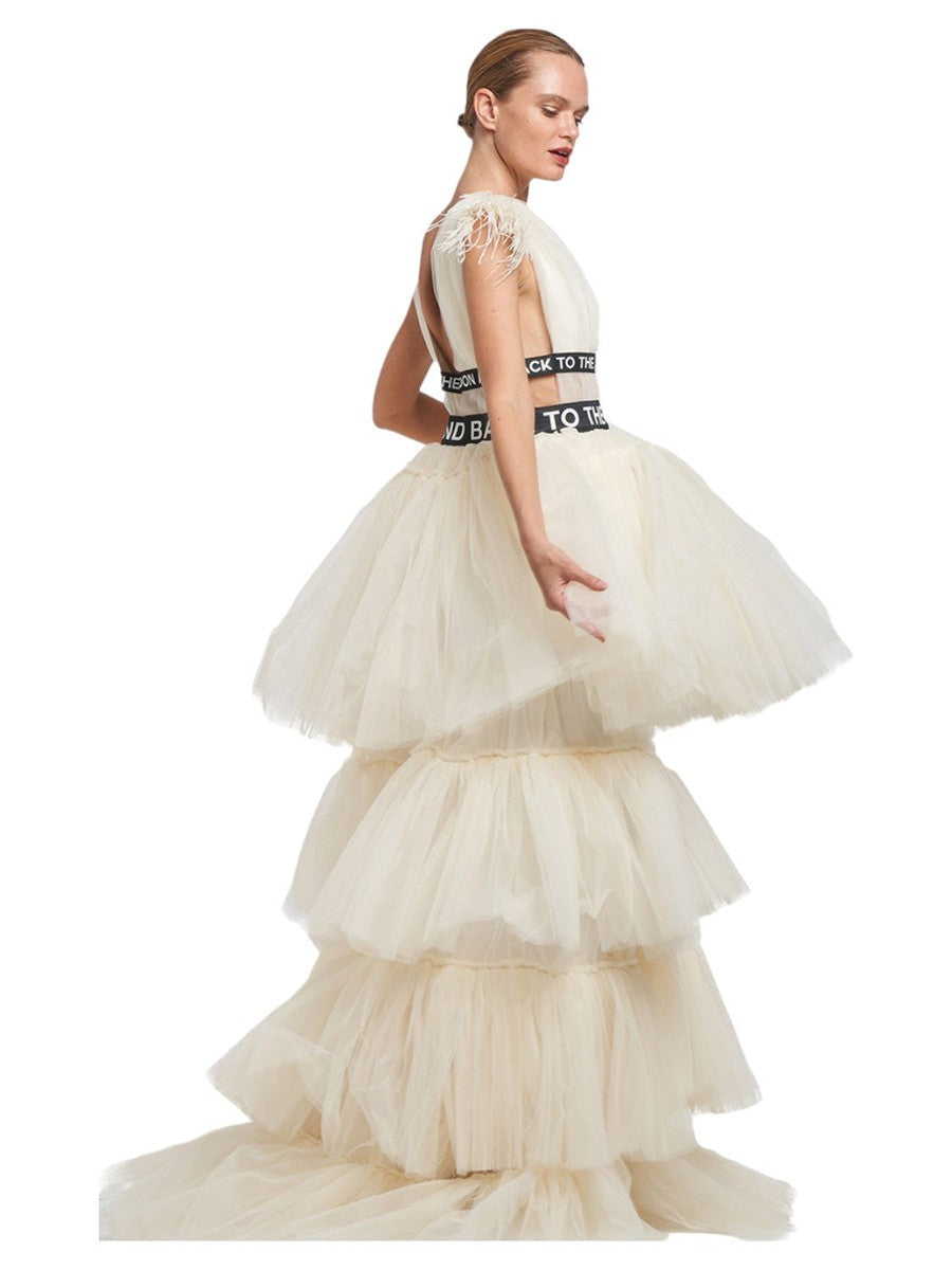 Abito in tulle alto-basso "To the Moon and Back"-Abiti-House Of Muamua-Vittorio Citro Boutique