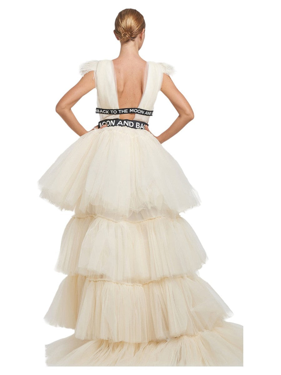 Abito in tulle alto-basso "To the Moon and Back"-Abiti-House Of Muamua-Vittorio Citro Boutique