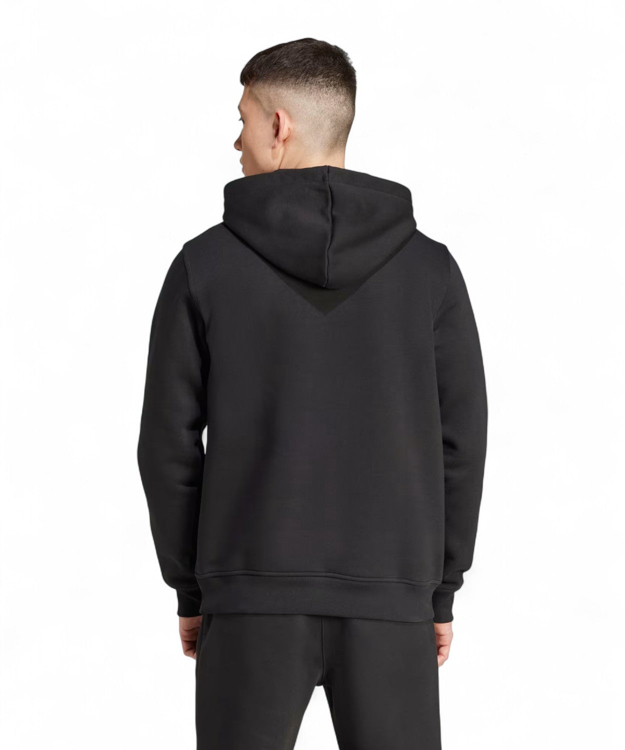 Adidas Trefoil Essentials Felpa con Cappuccio in Cotone Felpato-Adidas Originals-Felpe-Vittorio Citro Boutique