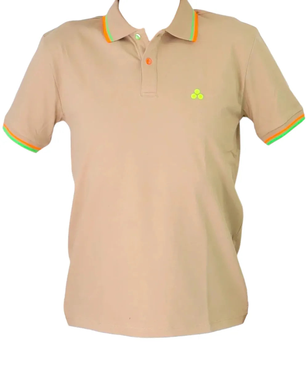 Polo in Piquet di Cotone Stretch NEW SELANDINA STR 03 con Dettagli Fluo-Polo-Peuterey-Vittorio Citro Boutique
